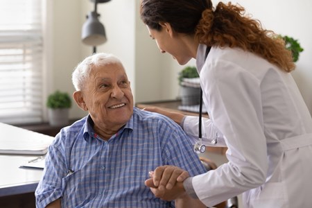 image of physician and patient